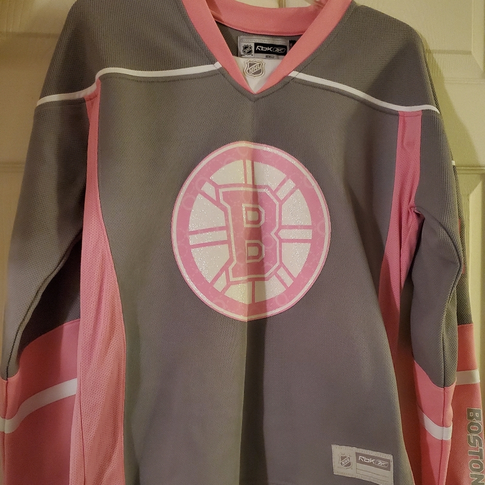 Pink & Gray Bruins Kobasew Jersey